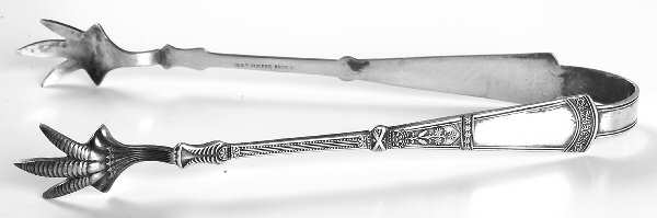 Saratoga (Silverplate, 1881) Large Ice Serving Tongs