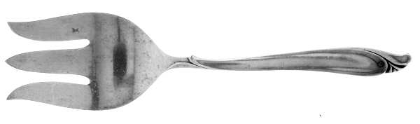Sculptured Beauty (Sterling, 1957) Large Solid Cold Meat Serving Fork