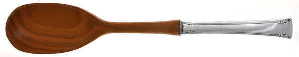 Serenity (Sterling, 1940) Salad Serving Spoon with Wooden Bowl