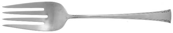 Serenity (Sterling, 1940) Large Solid Cold Meat Serving Fork
