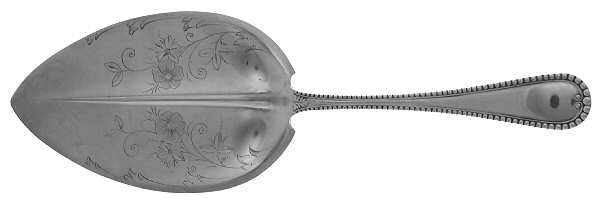 Seville (Silverplate, 1898) Large Solid Bright Cut Pie Knife