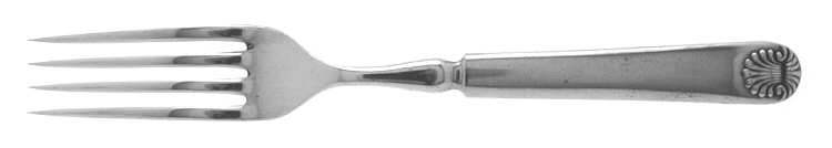 Shell (Silverplate, 1890) Indented Solid Handled Fork