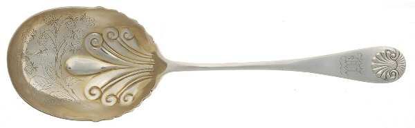 Shell (Silverplate, 1890) Bright Cut Berry Casserole Spoon