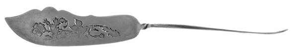 Shell (Silverplate, 1890) Flat Twisted Handle Master Butter Knife Bright Cut