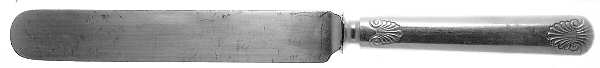 Shell (Silverplate, 1860) Blunt Solid Knife
