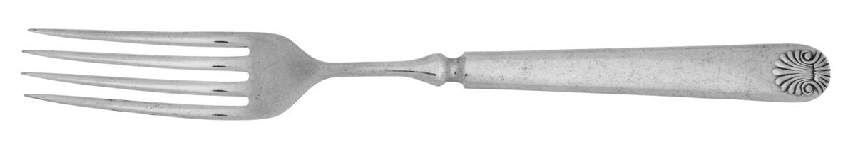 Shell (Silverplate, 1892) Indented Solid Handled Fork