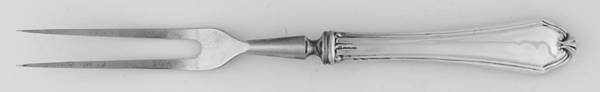 Shirley (Sterling, 1910) Small Steak Carving Fork with Stainless Prongs