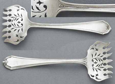 Shirley (Sterling, 1910) Large Solid Tined Sardine Serving Fork