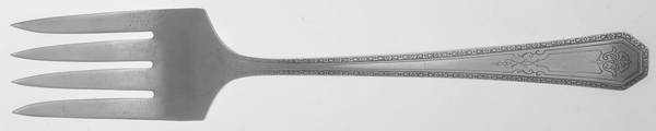 Silver Anniversary (Silverplate, 1927) Medium Solid Cold Meat Serving Fork