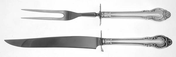 Silver Fashion (Silverplate, 1957) Small Stainless Blade 2-Piece Steak Carving Set