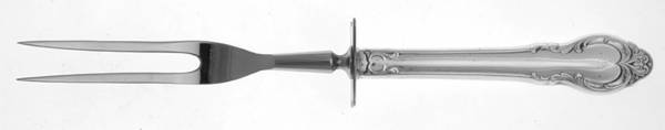 Silver Fashion (Silverplate, 1957) Small Steak Carving Fork with Stainless Prongs