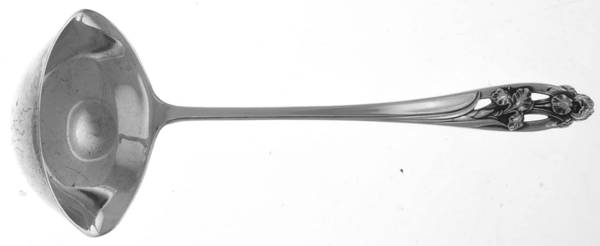 Silver Iris (Sterling, 1955) Solid Piece Cream Ladle