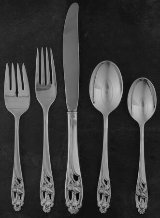 Silver Iris (Sterling, 1955) 40  Piece Estate Set