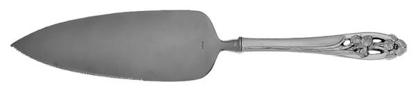 Silver Iris (Sterling, 1955) Pie Server with Serrated Stainless Blade HC