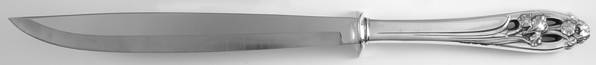 Silver Iris (Sterling, 1955) Small Carving Knife Stainless Blade W/Sterling Gua