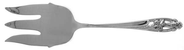 Silver Iris (Sterling, 1955) Large Solid Cold Meat Serving Fork