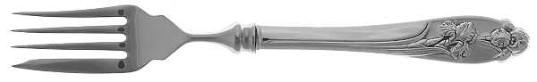 Silver Iris (Sterling, 1955) Individual Hollow Fish Fork, Stainless Tines