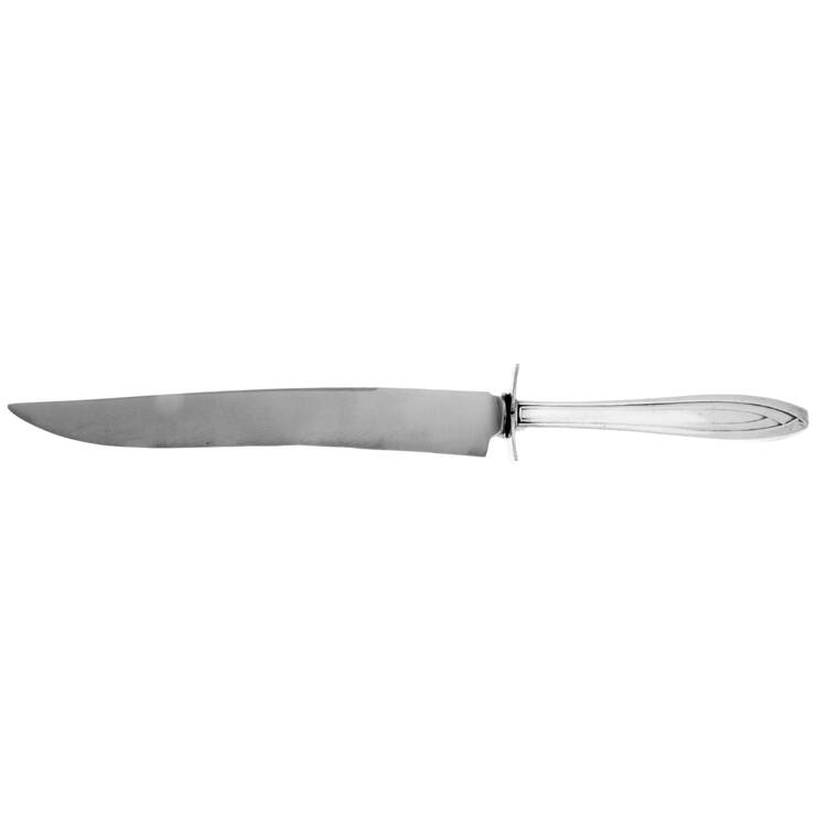 Silhouette (Silverplate, 1930) Large Stainless-Prong Roast Carving Fork