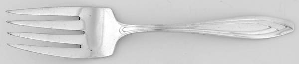 Silhouette (Silverplate, 1930) Small Solid Cold Meat Serving Fork