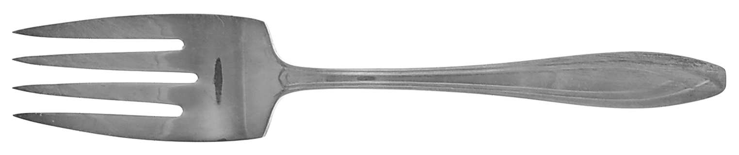 Silhouette (Silverplate, 1930) Large Solid Cold Meat Serving Fork
