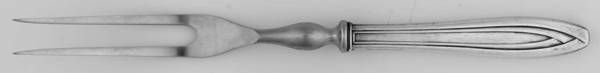 Silhouette (Silverplate, 1930) Small Steak Carving Fork with Stainless Prongs