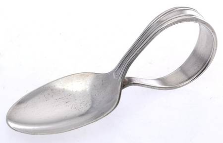 Silhouette (Silverplate, 1930) Curved Handle Baby Spoon