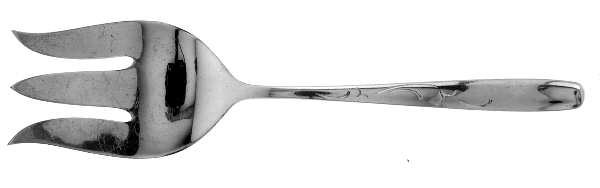 Silhouette (Sterling, 1957) Large Solid Cold Meat Serving Fork