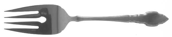 Silhouette (Stainless) Large Solid Cold Meat Serving Fork