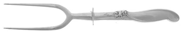 Silver Melody (Sterling, 1955) Small Carving Fork W/Sterling Guard