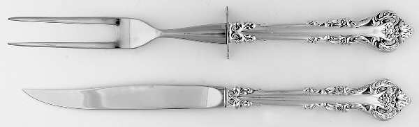 Silver Masterpiece (Sterling, 1970) Small Stainless Blade 2-Piece Steak Carving Set