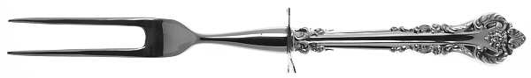 Silver Masterpiece (Sterling, 1970) Small Steak Carving Fork with Stainless Prongs