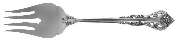 Silver Masterpiece (Sterling, 1970) Medium Solid Cold Meat Serving Fork