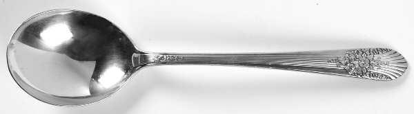 Silver Mist-Marigold (Silverplate, 1935) Round Bowl Soup Spoon (Gumbo)