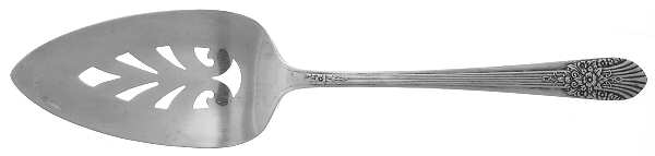 Silver Mist-Marigold (Silverplate, 1935) Solid Pierced Pie Server