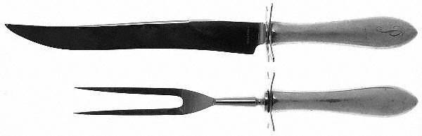 Simplicity (Sterling, 1936) Large 2-Piece Roast Carving Set w/ Stainless Blade