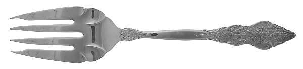 Silver Renaissance (Silverplate, 1971) Medium Solid Cold Meat Serving Fork