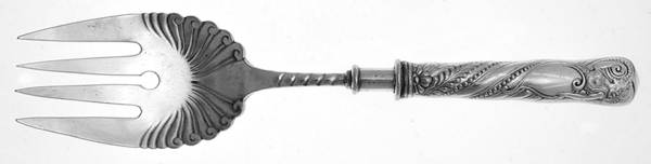 Siren (Silverplate, 1891) Solid Hollow Handle Serving Fork
