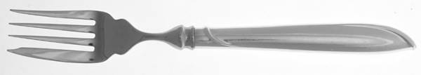 Silver Rhythm (Sterling, 1953) Individual Hollow Fish Fork, Stainless Tines by International Silver