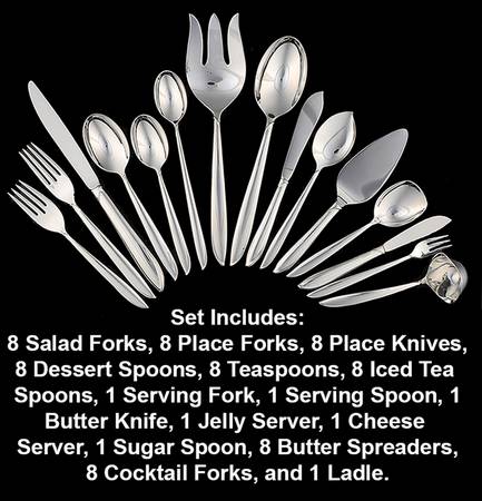 Silver Rhythm (Sterling, 1953) 71 Piece Set