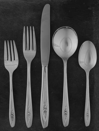 Silver Tulip (Silverplate, 1956) 5 Piece Place Setting by International Silver