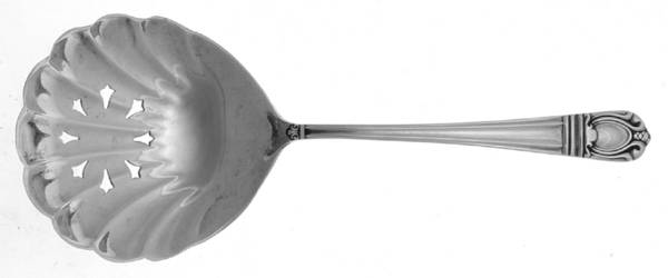 Sonja (Sterling, 1937, No Monograms) Solid Bon Bon Spoon with Pierced Bowl