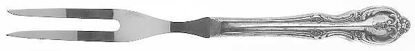 Southern Splendor (Silverplate, 1962) Small Steak Carving Fork with Stainless Prongs