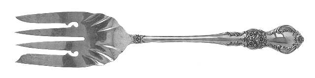 Southern Treasure (Sterling, 1953) Large Solid Cold Meat Serving Fork