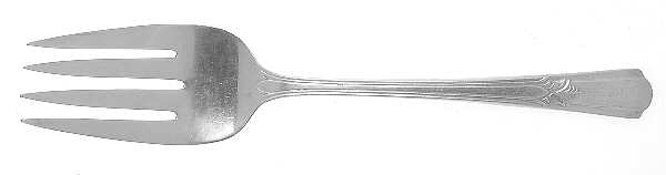 Sovereign (Silverplate, 1939) Small Solid Cold Meat Serving Fork by International Silver