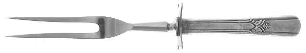 Sovereign (Silverplate, 1939) Small Steak Carving Fork with Stainless Prongs
