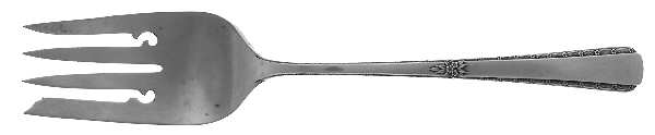 Spring Bouquet (Sterling, 1940) Small Solid Cold Meat Serving Fork