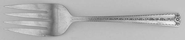 Spring Bouquet (Silverplate, 1954) Medium Solid Cold Meat Serving Fork