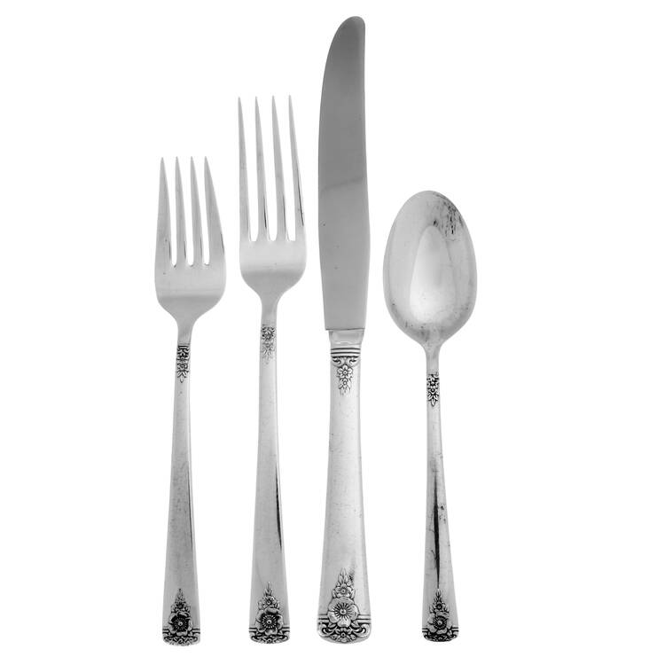 Spring Charm Silver (Silverplate, 1950) 4 Piece Place Setting