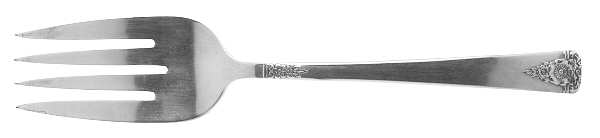 Spring Charm Silver (Silverplate, 1950) Medium Solid Cold Meat Serving Fork
