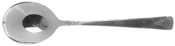 Spring Charm Silver (Silverplate, 1950) Round Bowl Soup Spoon (Gumbo)